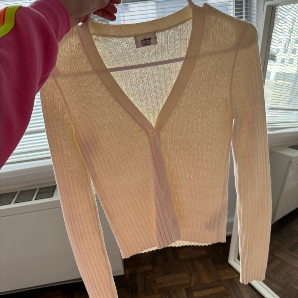 Aritzia cream cardigan